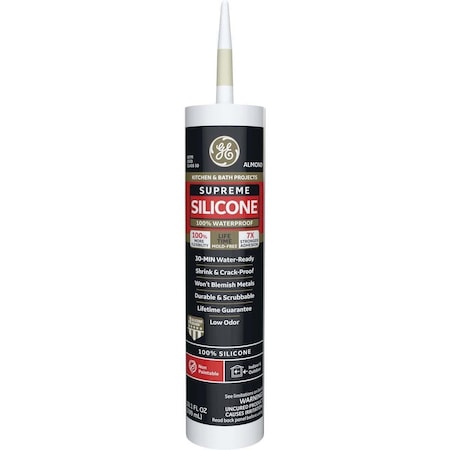 Henkel Ge Products 10.1 oz GE Supreme Silicone Kitchen & Bath Sealant - Almond 116777